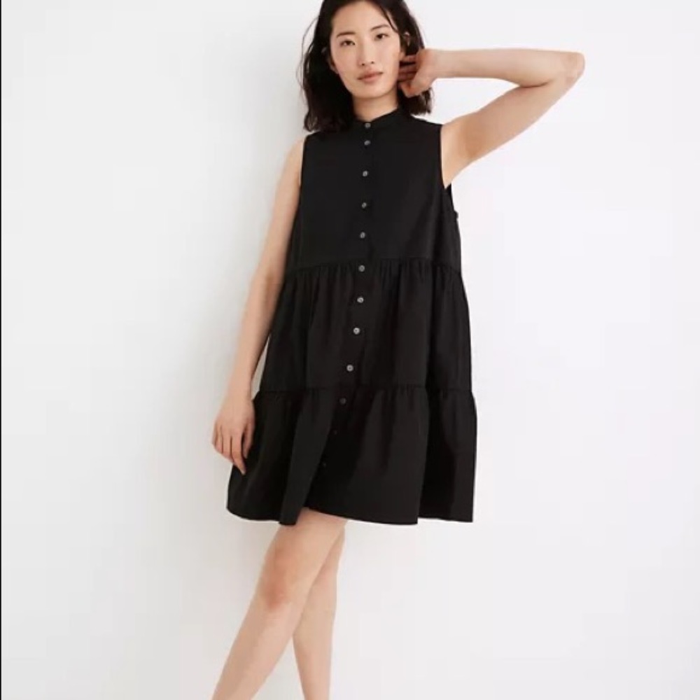 Madewell Banded-Collar Tiered Dress Size XL